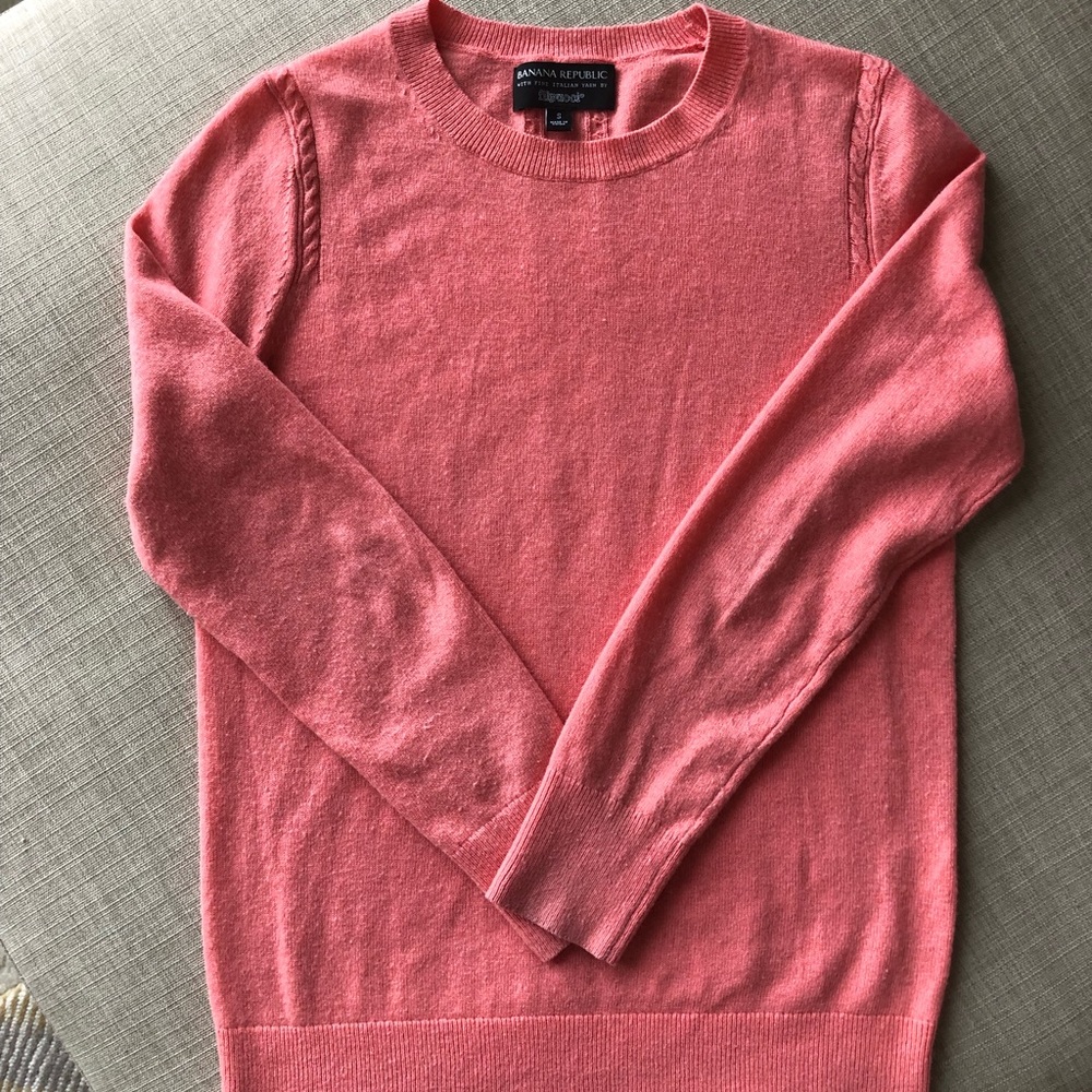 BR Salmon Merino Wool Sweater